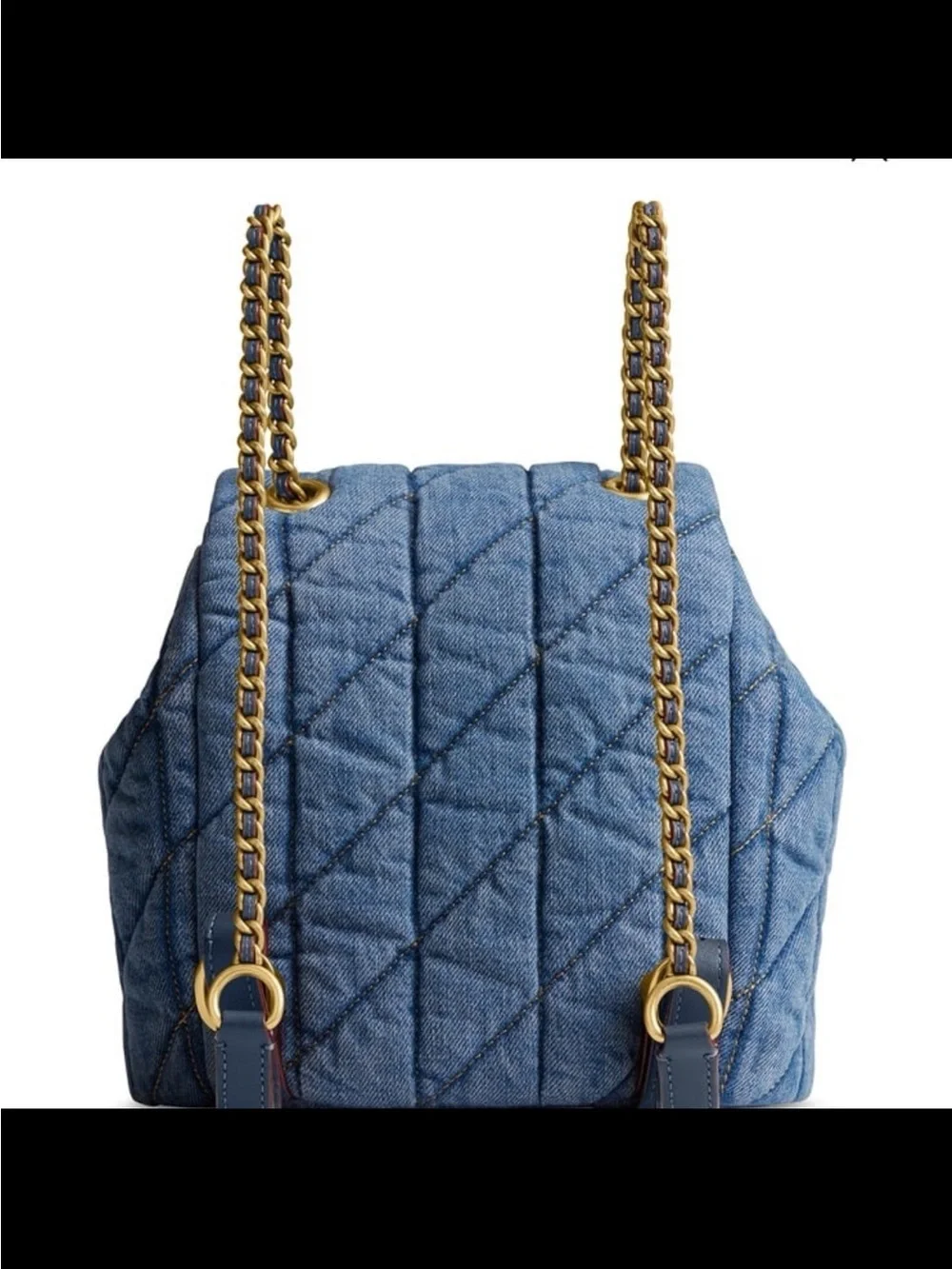 Coach quilted denim